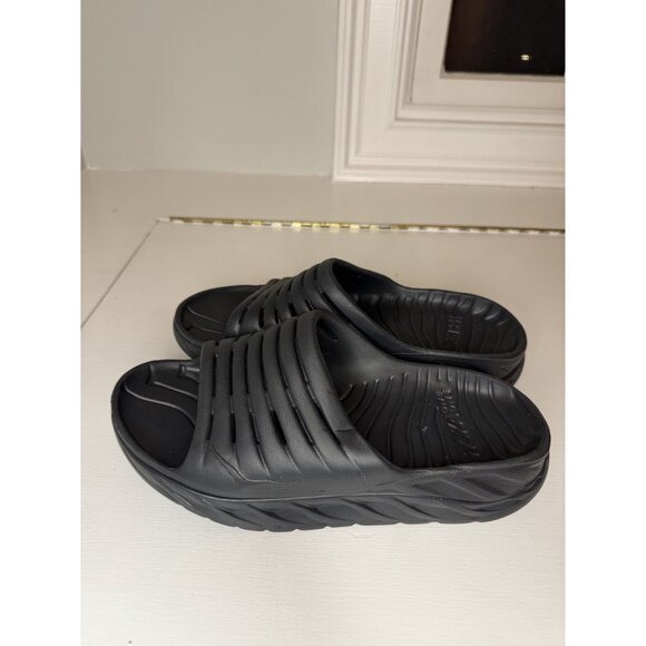 NEW Hoka U Ora Recovery Rubber Slide Black Size US M8 W10 $70 [jb] - Picture 11 of 14